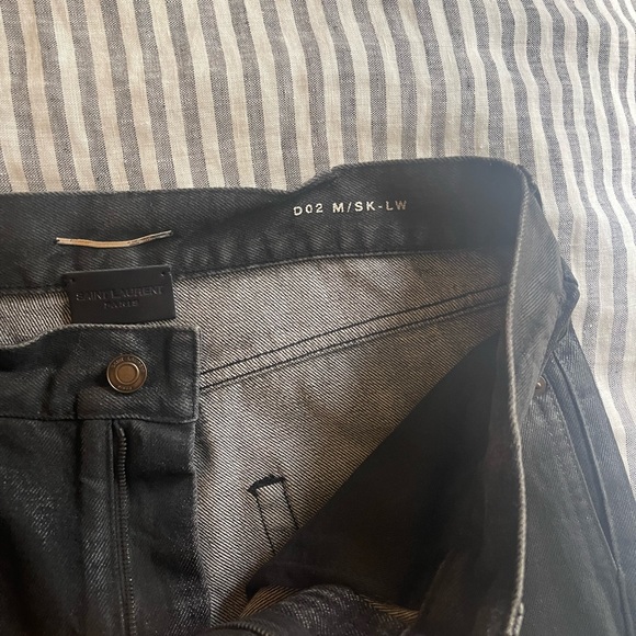 Saint Laurent 30x32 d02 M/SK-LW Waxed Denim Jeans - Picture 4 of 7